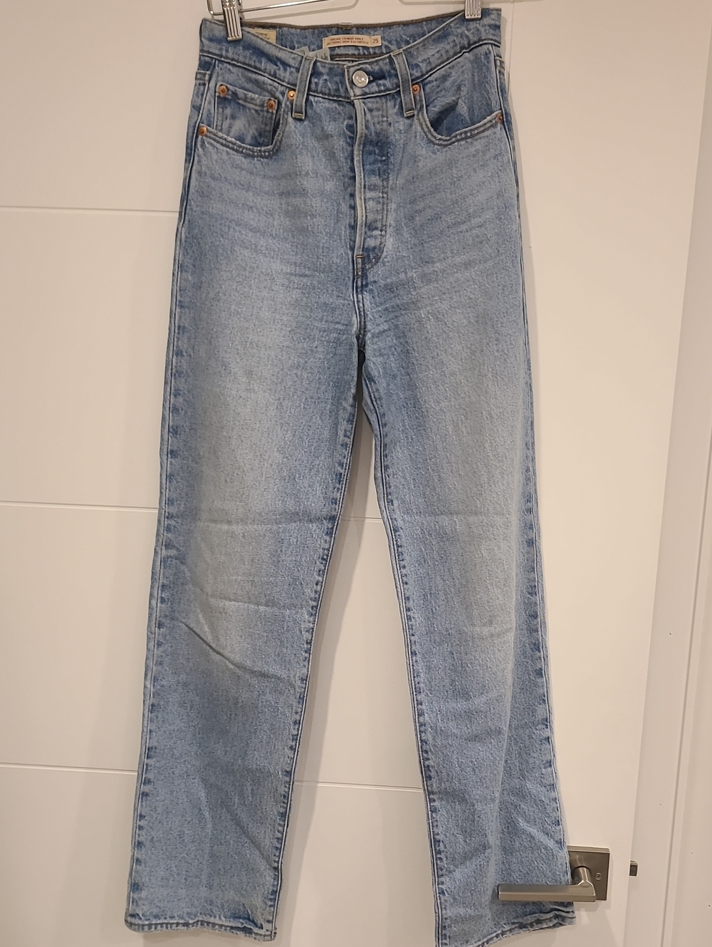 Levi's Ribcage Light Blue  High-Rise Straight Women's Jeans
